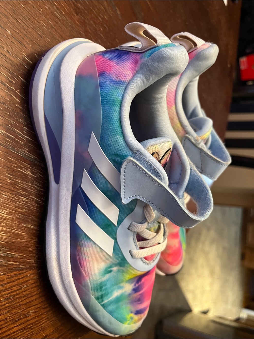 adidas Kids Tie-Dye Sneakers in Pink, Blue, Green